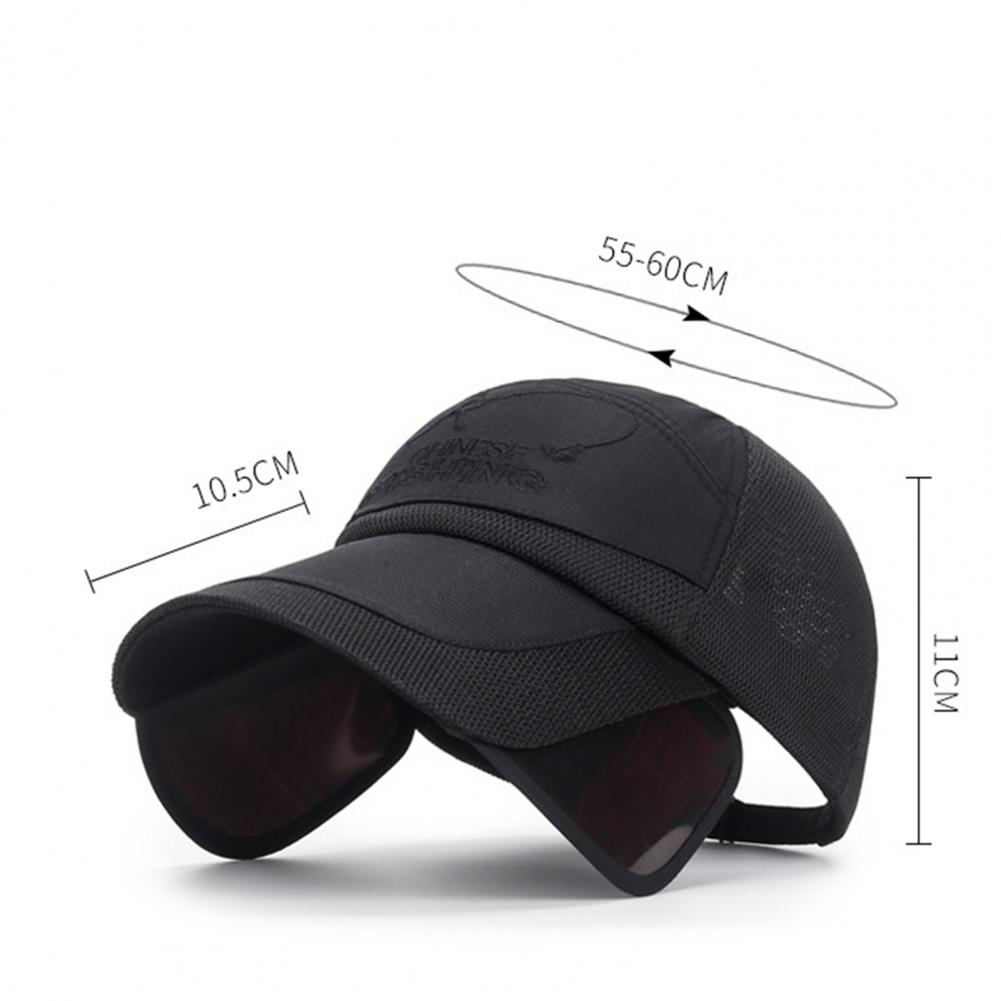 Sun Hat Washable Men Hat Extended Brim Practical Summer Outdoor Fishing Baseball Sport Visor Cap
