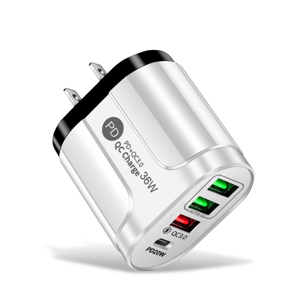 US/EU/UK 20W Fast Charging Phone Charger with USB & PD Ports