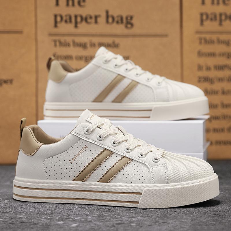 

Мужская обувь, весна, новые мужские туфли с ракушкой, молодежные модные белые туфли, повседневные, дышащие, универсальные, мужские, модные туфли 44