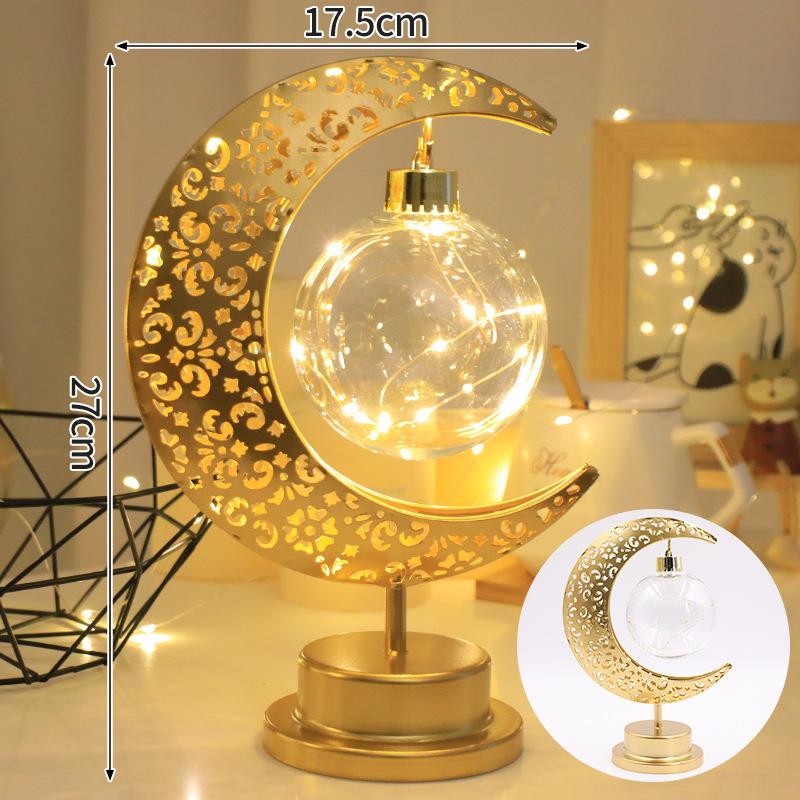 Muslim Lantern Ramadan Decorations 2026 EID Mubarak LED Festival Night Light Party Supplies Islamic Muslim Desktop Ornament