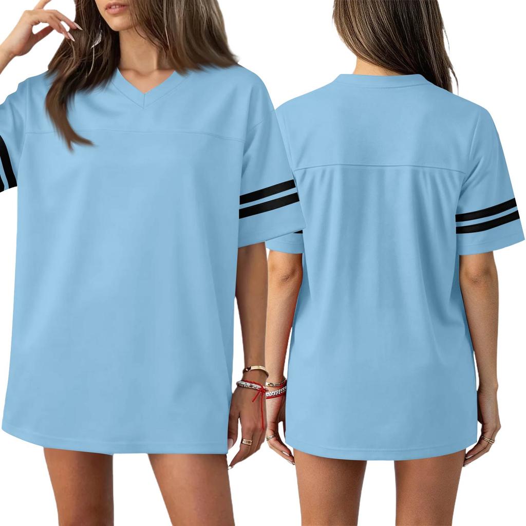 Plain Blank Football Jerseys For Women Unisex Athletic T-Shirts Practice Sports Uniforms Outfits