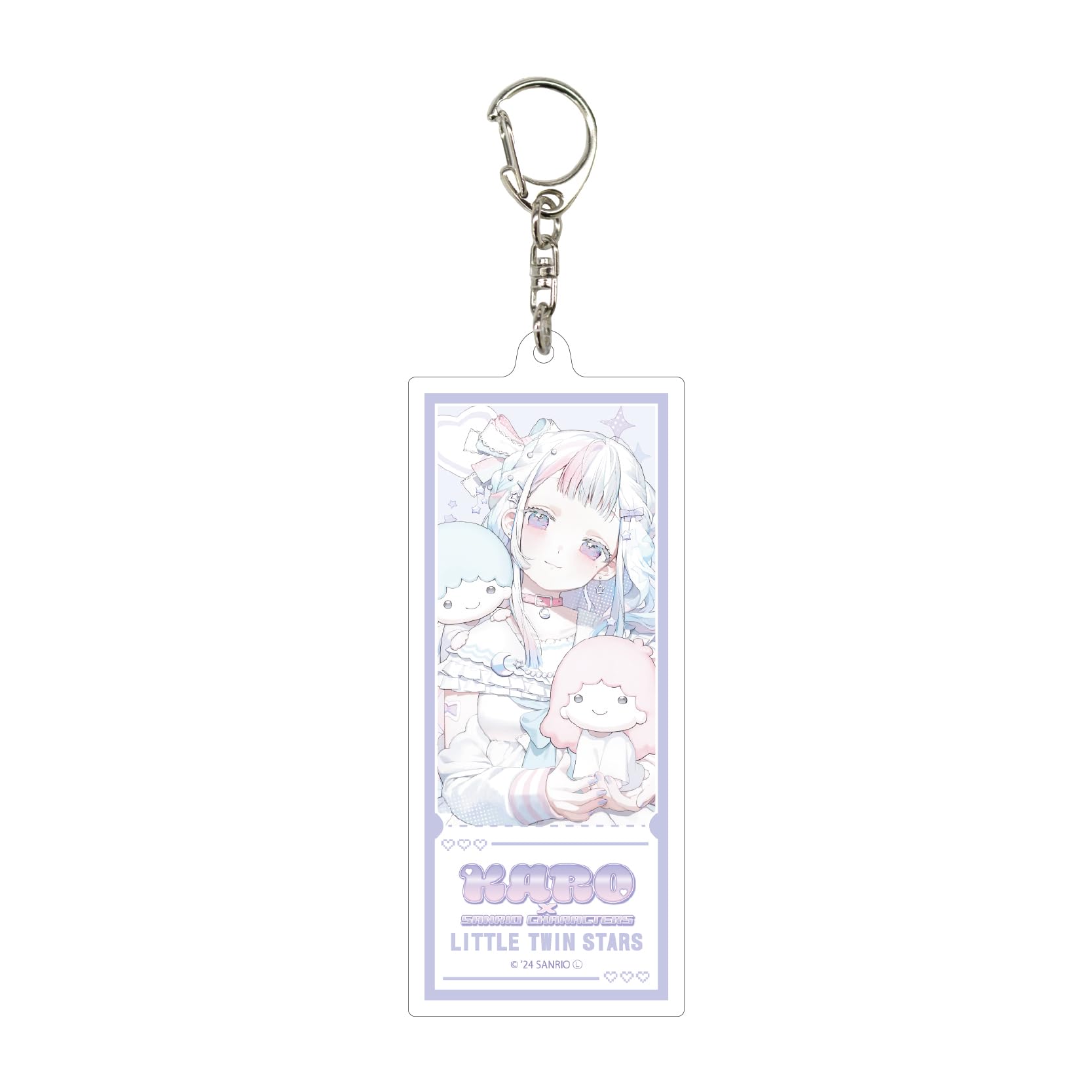

Natsuro x Sanrio Characters 02 Little Twin Stars Large Acrylic Keychain [Collaboration Illustration]