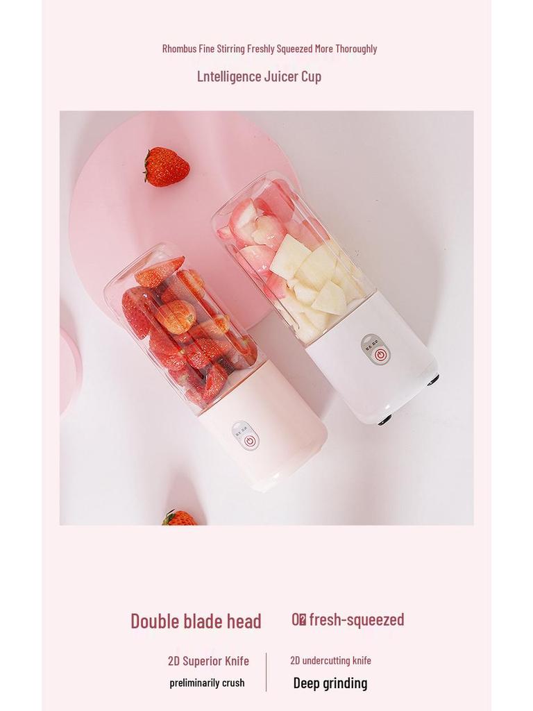 Portable Charging Juicer Cup for Fruits & Vegetables - Customizable Print Logo