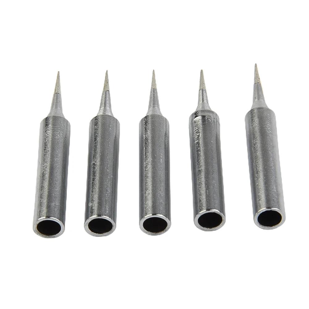 5pcs Soldering Iron Pure Copper Soldering Iron Tips Head 900M-T-I Electric Solder Iron Tip Replacement For 936 937