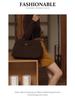 Retro semišová crossbody taška tote a aktovka cez rameno s veľkou kapacitou