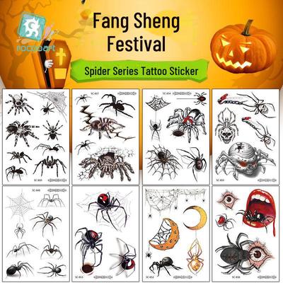 Waterdichte Horror & Grappige Halloween Spinnen Tattoo Stickers