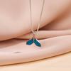 Mermaid Fashion 925 Silver Jewelry Blue Fish Tail Pendant Necklaces