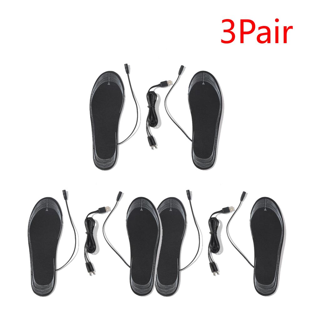 Unisex Heated Shoe Insoles Cuttable Rechargeable Heated Insoles Adjustable Temperature Multifunctional for Winter Outdoor Sports