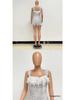 European & American Women's Summer Sequin One-Shoulder Backless Beach Dress - Hot Girl Feather Bodycon Style