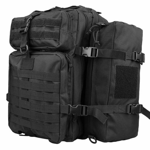 JETEDC Molle Backpack for Airsoft, Fishing, and Commuting (Black)