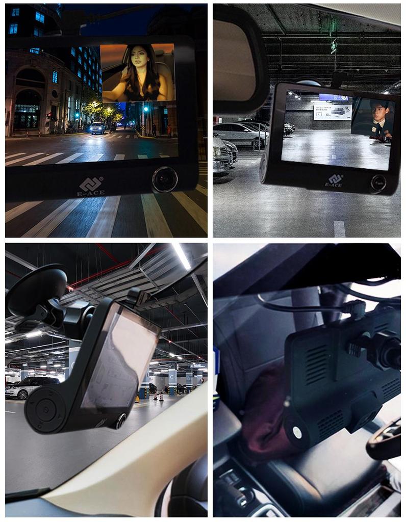 E-ACE Auto DVR 1080P 3 Kamera Objektiv DVR Dash Cam 170 Weitwinkel G-Sensor Auto Rückfahr Recorder Unterstützung nachtsicht