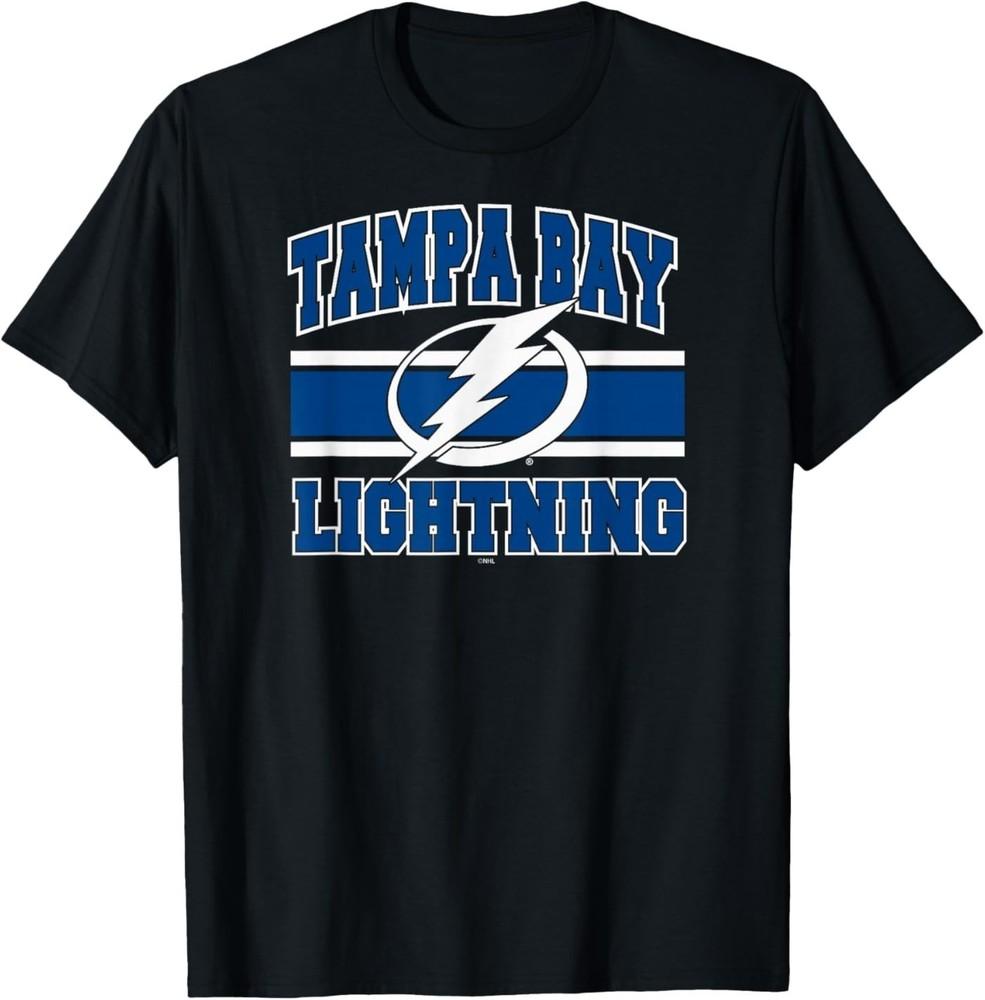 Tampa Bay Lightning Stripe Black Officially Licensed T-Shirt