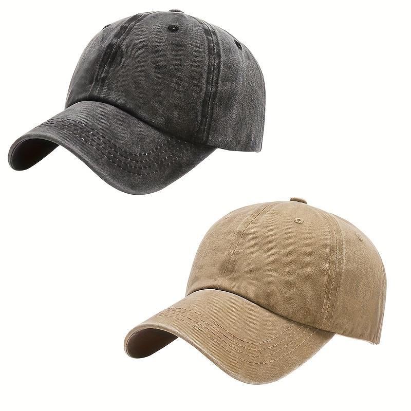 Solid Washed Denim Baseball Cap Vintage Unisex Cotton Sport Hat Outdoor Soft Top Breathable Versatile Sunshade Caps Women Men