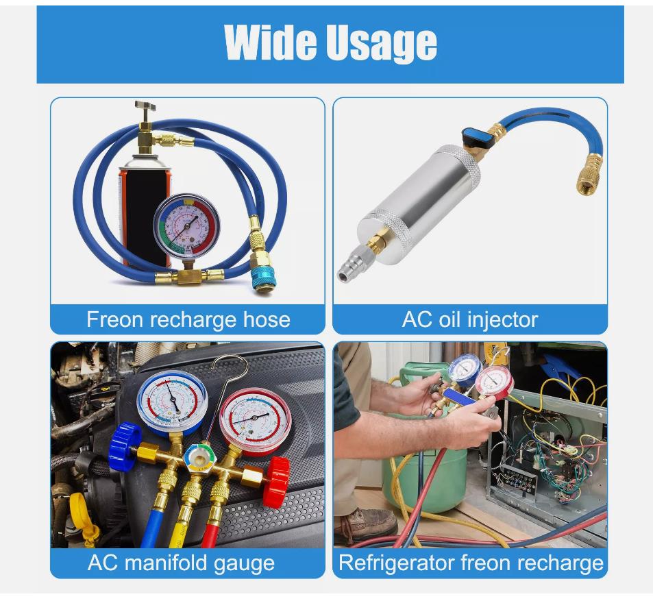 2Pcs Quality Car A/C Tools R1234YF To R134A Adapter Kit Quick Couplers High Low Side Conversion For Car Air Conditioning Fitting