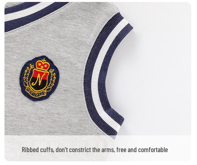 Boys' College Style Sleeveless Toddler Vest - Spring/Autumn Wear