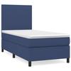VidaXL Divan Bed with Mattress Blue 90x190 Cm Fabric - Model 3141583