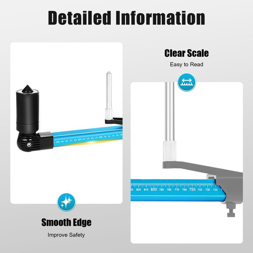 Professional 2D Car Frame Measuring Ruler System ±1mm High Precision for Vehicle Collision Repair Body Shop Tool