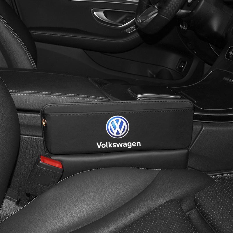 lijk1 For Volkswagen VW Passat Golf Tiguan Scirocco T-ROC PU Leather Car Seat Gap Bag Case Storage Bag Crevice Stowing Tidying Pocket