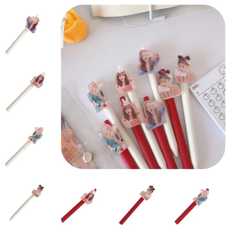 Korean Star Blackpink Peripheral Press Bullet Pen Girl Learning 05mm Stationery