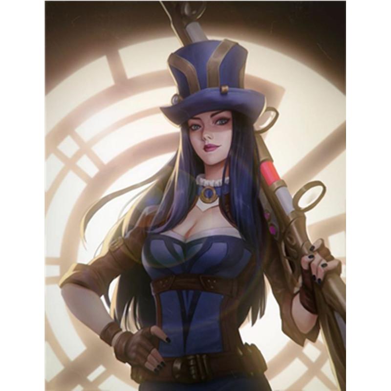 5D DIY Diamond Painting Fox Fairy Girl Diamond Embroidery Cross Stitch Kit Full Rhinestone Mosaic Home Decor