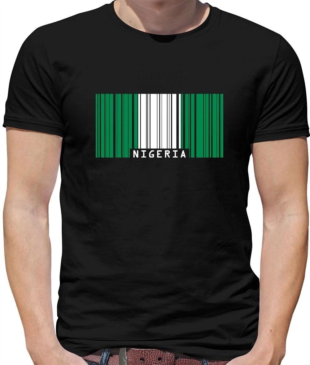 Nigeria Barcode Flag - Mens T-Shirt - Abuja Nigerian Gulf of Guinea XL