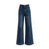 Denim Trousers for Women In Spring New Style Light Luxury High Waist Elastic Slimming Wide-leg Pants for Women