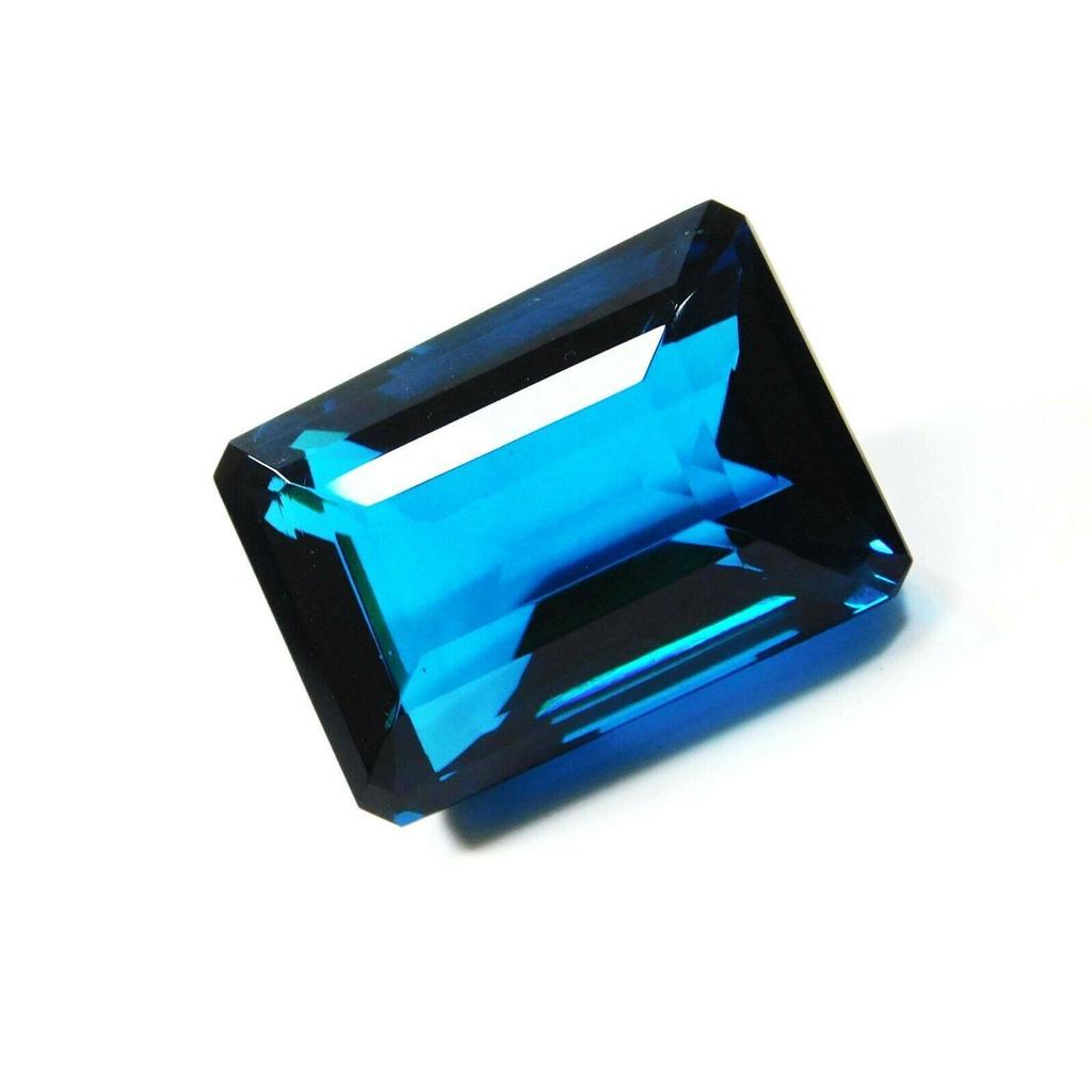 Blue Grandidierite Loose Gemstone 54 Ct Emerald Shape for Jewelry Making and Gem Collections