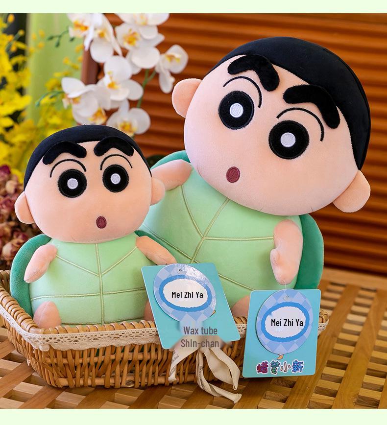 Official Crayon Shin-chan Plush Toy - Turtle Shell Shin-chan Doll, Cute Japanese Cartoon Series.