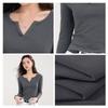 MJ STYLE Women's V-Neck Slim Fit Long Sleeve T-Shirt