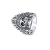 Domineering Skull Ring: Punk-Style Indian Head Open Ring for Men & Women