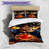 3-teiliges Bettbezug-Set (1 * Bettbezug + 2 * Kissenbezug, ohne Kern), Dragon Ball Print Bettwäsche-Set, Schlafzimmer-Dekoration, Ganzjahres, Geburtstagsgeschenk