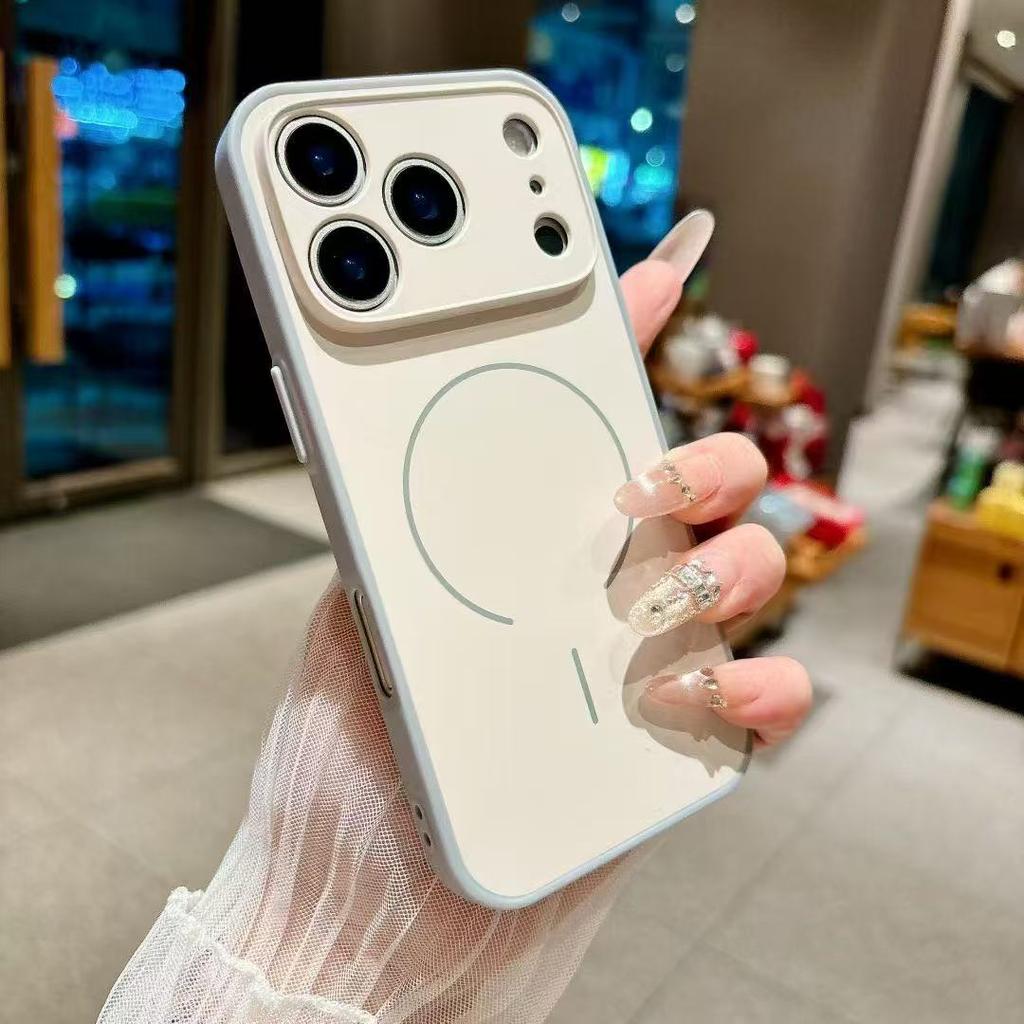 Luxury Matte For Magsafe Magnetic Phone Case For iPhone 17 16 15 14 13 12 Pro Max 16 Plus Air Wireless Charging Shockproof Cover