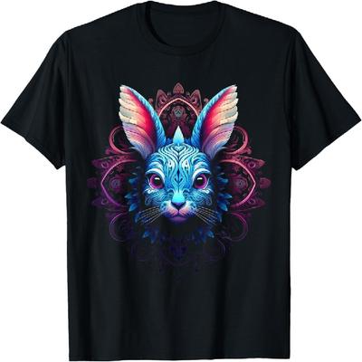 Kaninchen-T-Shirt mit Tiermotiv