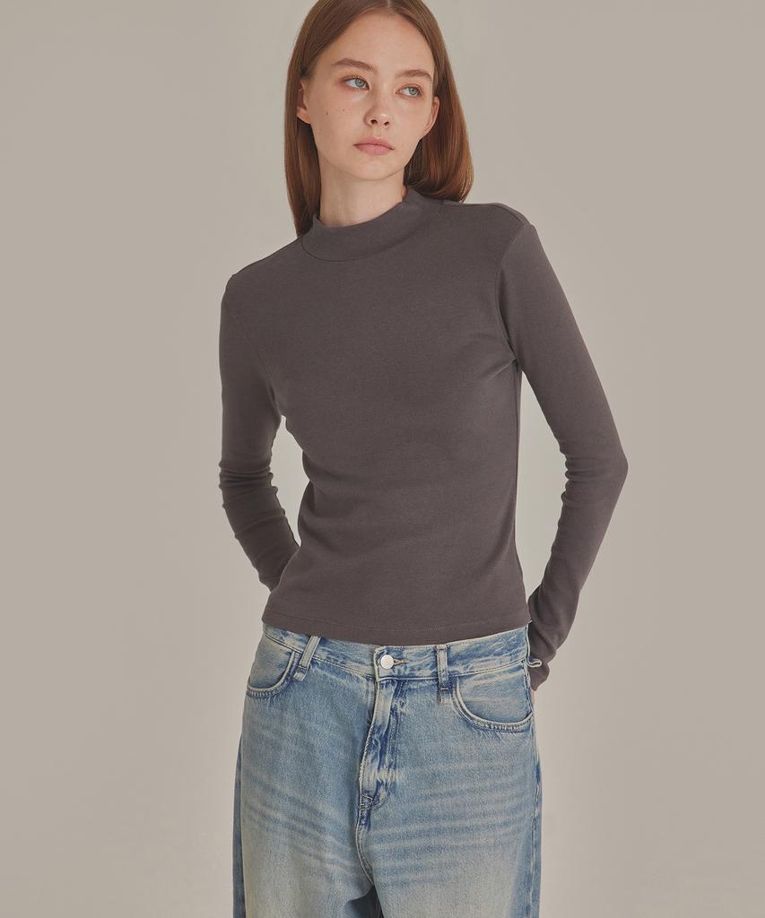 TOPGIRL Basic Mock Neck Top_T426Tp116