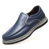 Leather shoes men's cowhide low-top foot-fitting soft-soled casual shoes men's light middle-aged dad shoes