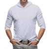 Spring Autumn Loose Casual Solid Color Hooded Tee Male Long Sleeve Pullover Cotton Top Men All-match Tee