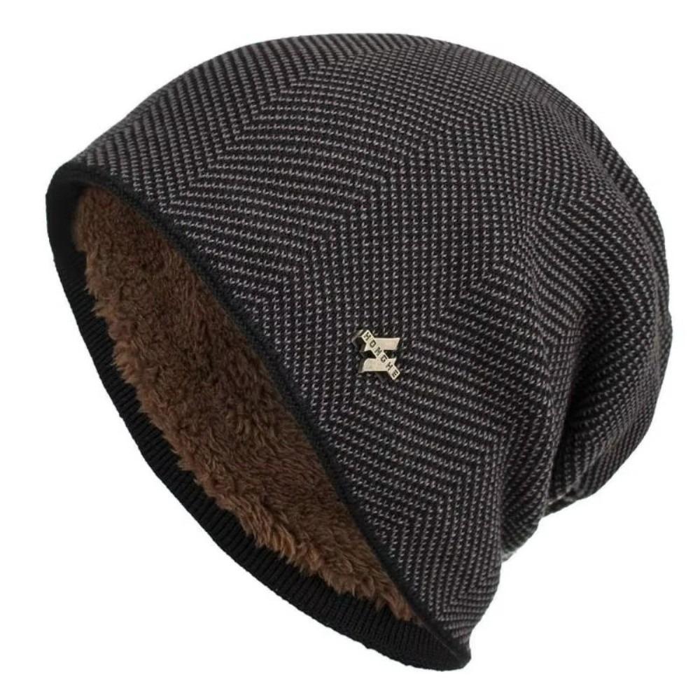 Simple Style Knitted Beanie Unisex Ski Beanie Hats Simple Thick Knitted Hat  Outdoor Sports