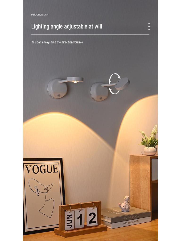 Smart LED Induction Wall Spotlight with Remote Control