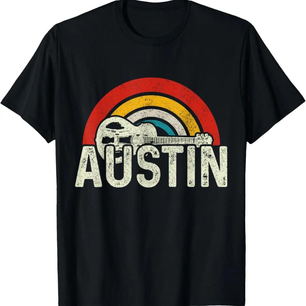 Austin Texas Guitar Country Music Folk Jazz Vintage T-Shirt