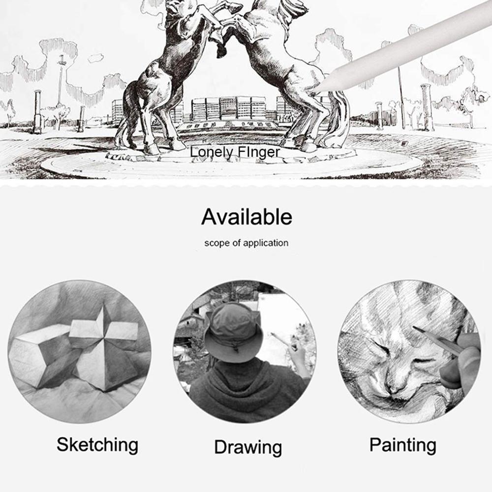 6/12/48Pcs Blending Stump and Tortillions, Paper Art Blenders, Art Pencils, Drawing Pencils for Student Sketch Drawing Tools