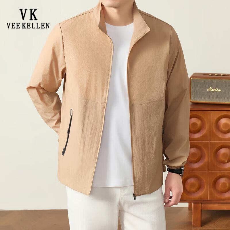 VEE KELLEN Men s Lightweight Stand Collar Sun Protection Jacket 3XL (181.5-198 lbs) хаки