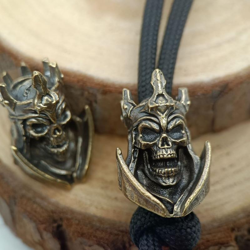 1pcs Vintage Brass 6mm Hole Screaming Skull Keychain Pendant Backpack Pendant Vintage Brass Crafts Classic Brass Vintage Brass Crafts