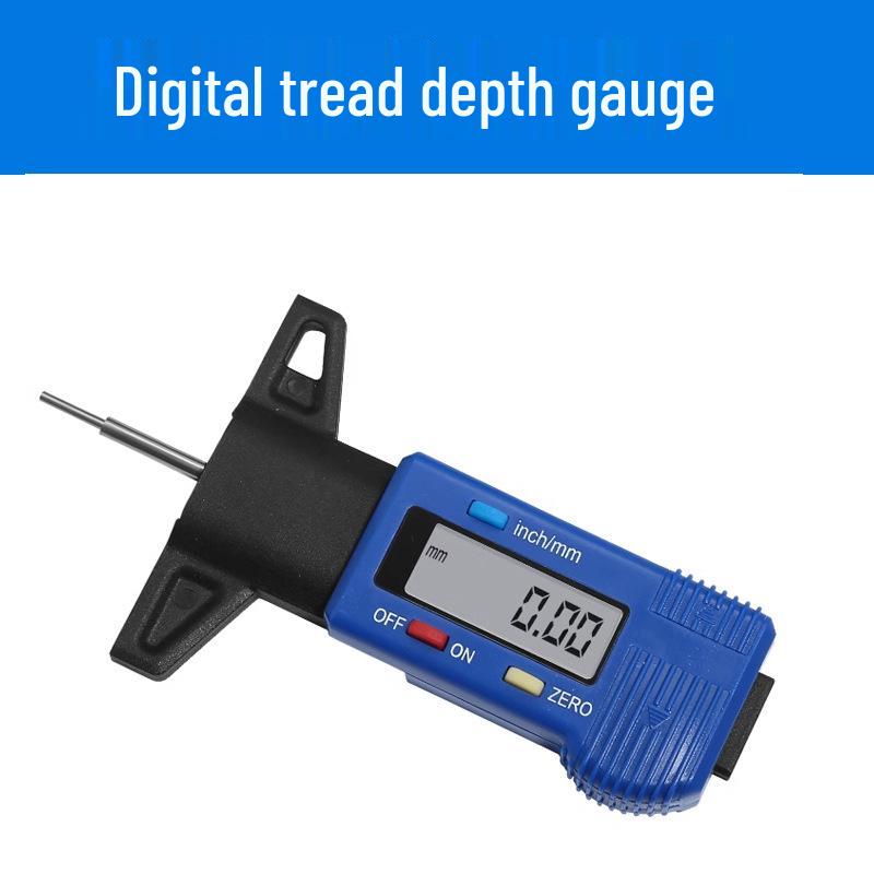 Electronic Tire Tread Depth Gauge with Digital Display and High-Precision Measurement