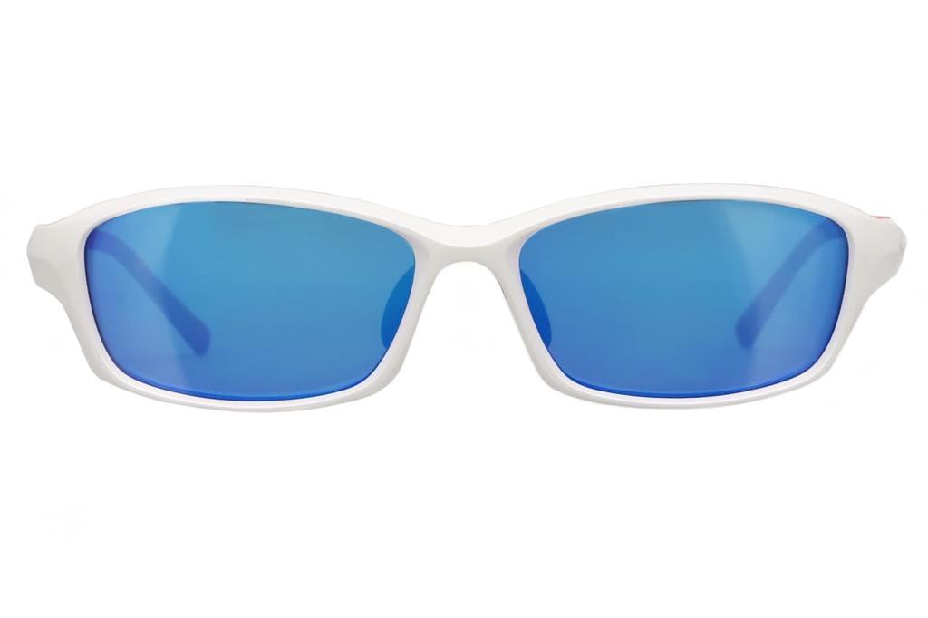 Sunglasses UV UV Protection Rate or Stylish [Zoff] Square-shaped (White (Matte)) Anti-slip, Lightweight, Protection, Sports, Baseball, Soccer, 99.9%