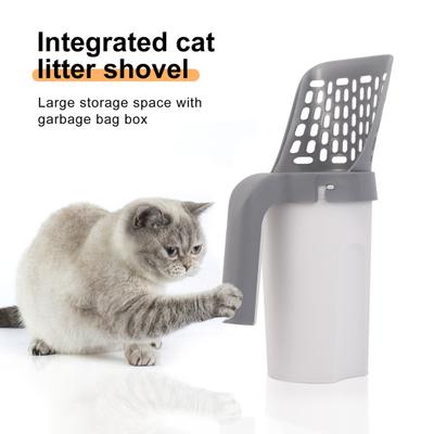 Pala per lettiera per gatti Portatile Portaraccoglitore per lettiera per gatti con contenitore per rifiuti Gatto