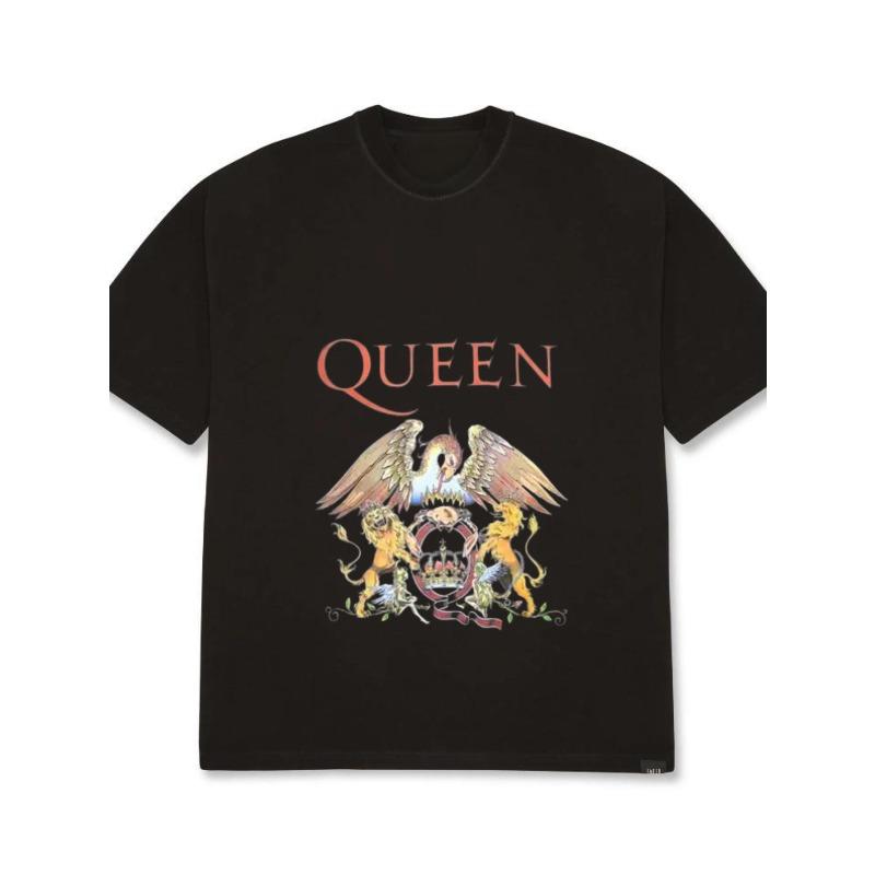 Tričko s logem kapely Queen Bílé Potisk rockové hudební kapely Unisex Ležérní Streetwear Top pro Muže Ženy