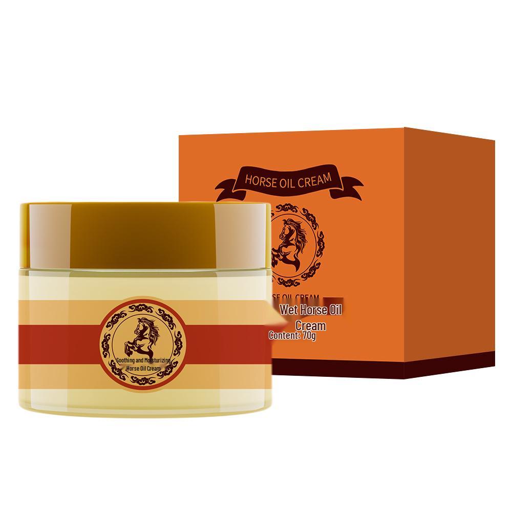Horse Oil Soothing Moisturizer: Hydrating, Nourishing Face Cream for Dry Skin, Perfect for Autumn and Winter.