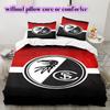 SC Freiburg Pattern Bedding Quilt Set Quilt Cover Pillowcase Home Decoration Birthday Gift (1 * duvet cover + 2 * pillowcase, without core)