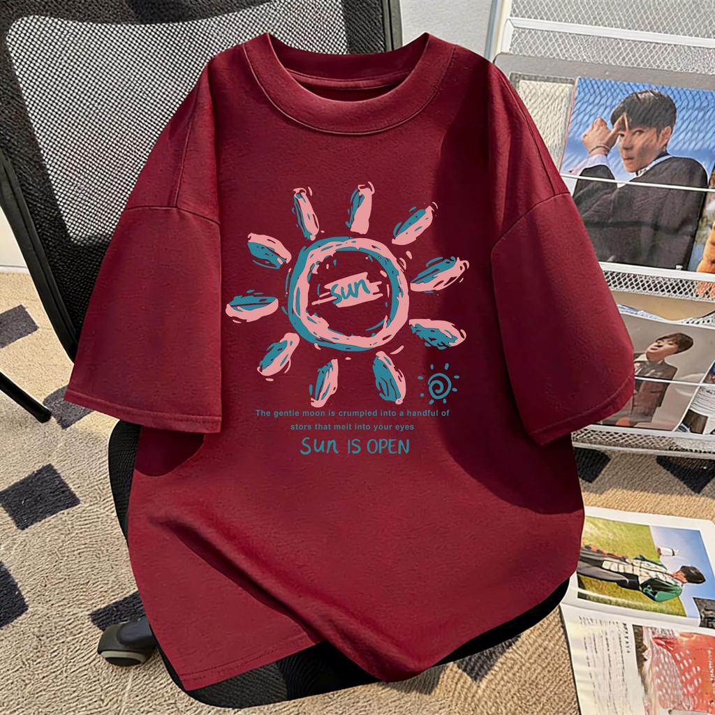 Plus Size Pure Cotton Short Sleeve T-shirt, Women's 2026 Summer Loose Chic, Hong Kong Style