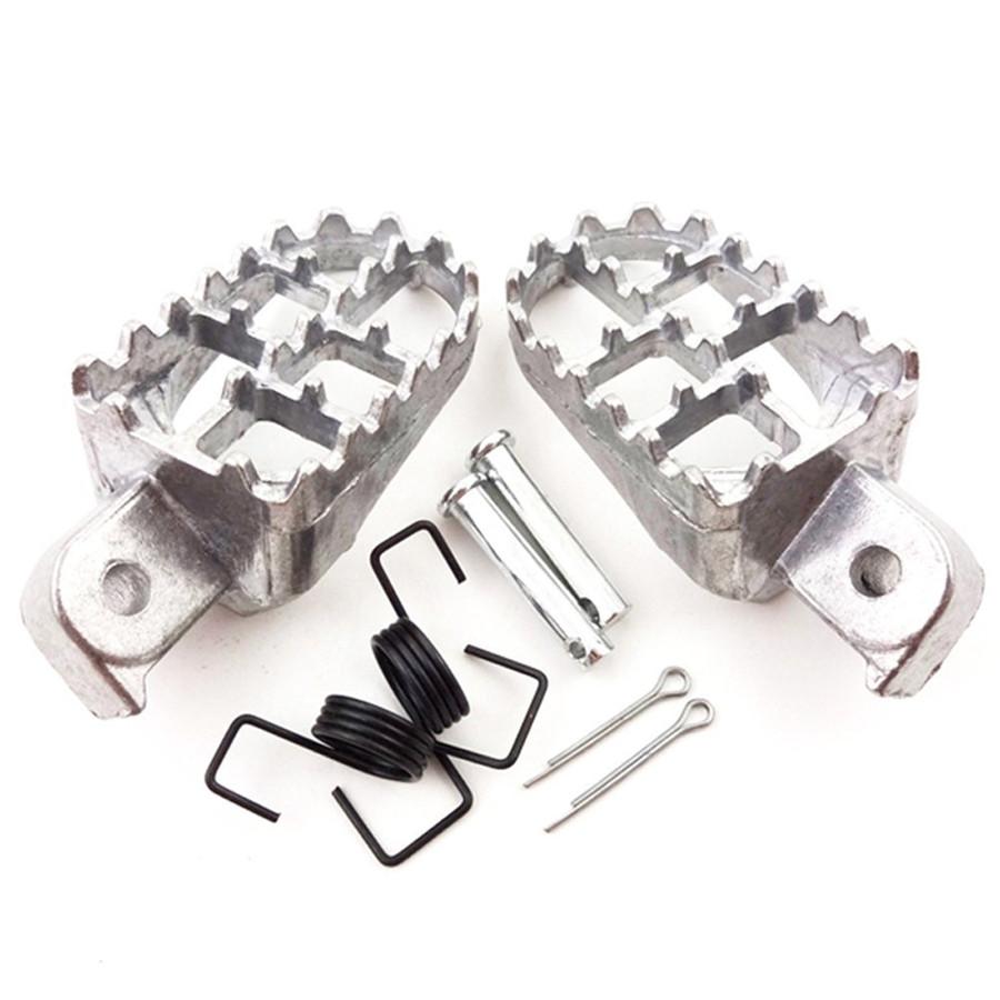 Pair Aluminum Motocross Wide Fat Foot Pegs Footrest For Kawasaki KLX110 CSL2017